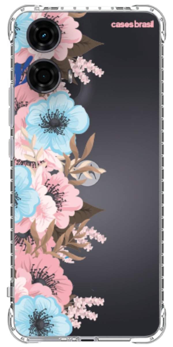 Capinha para Celular Moldura Floral
