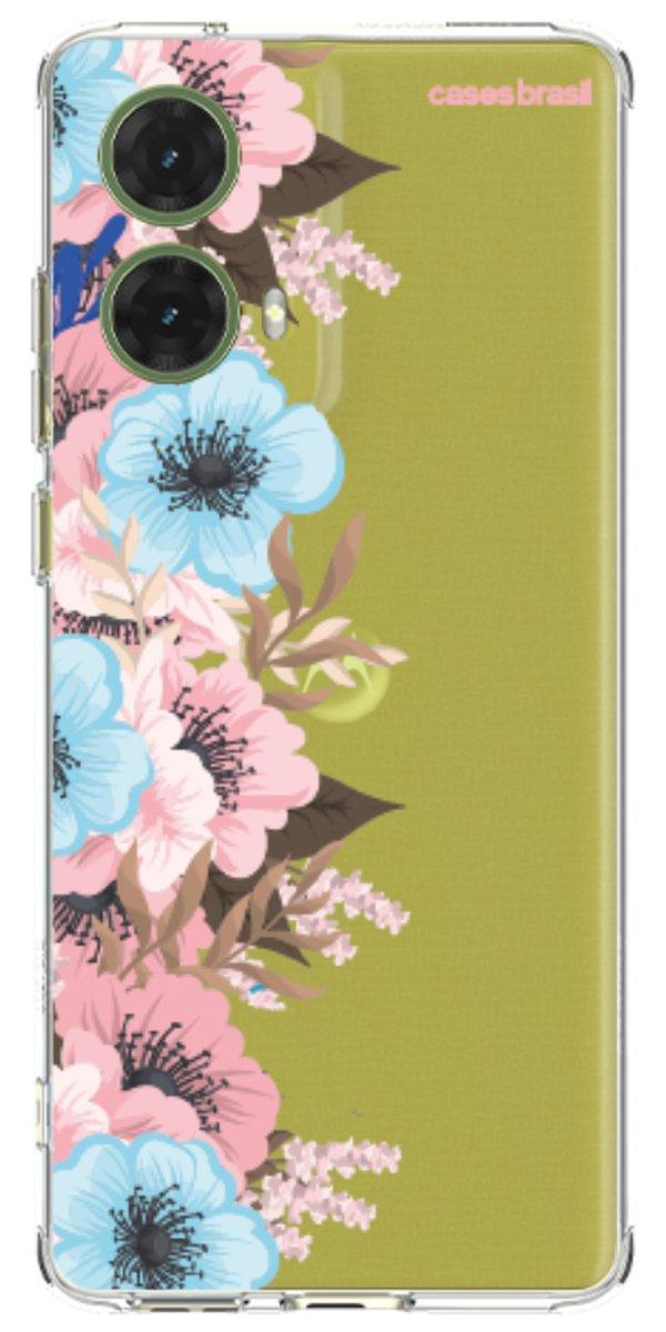 Capinha para Celular Moldura Floral