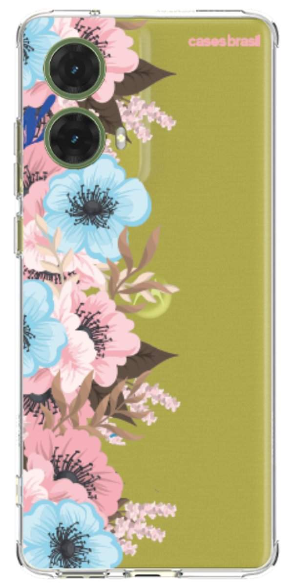 Capinha para Celular Moldura Floral