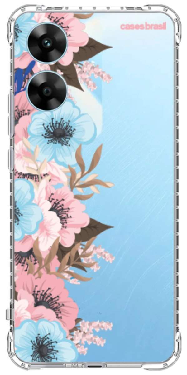 Capinha para Celular Moldura Floral