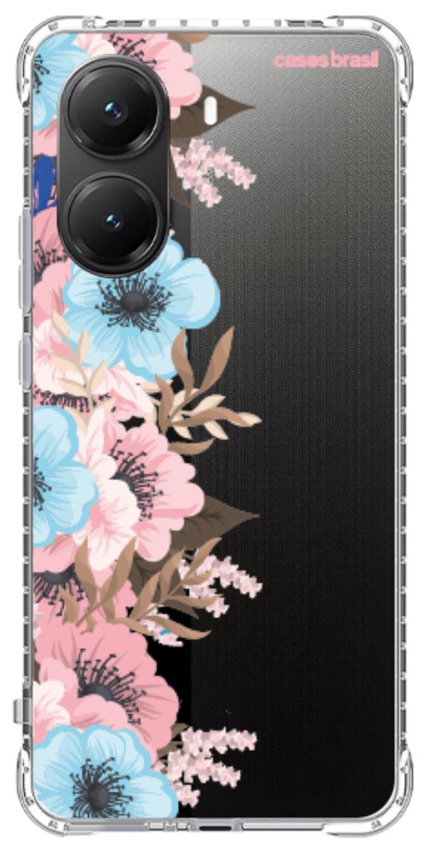 Capinha para Celular Moldura Floral