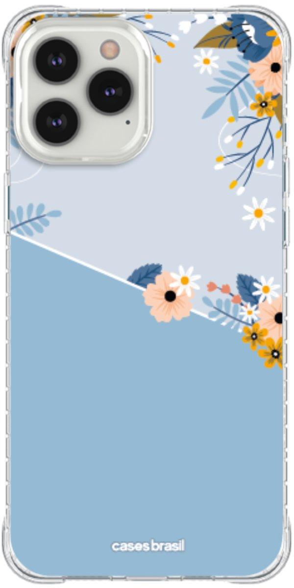 Capinha para Celular Ramo de Flores Azul