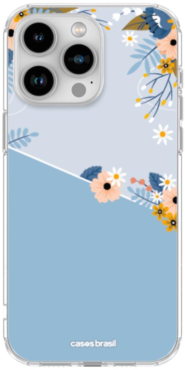 Capinha para Celular Ramo de Flores Azul