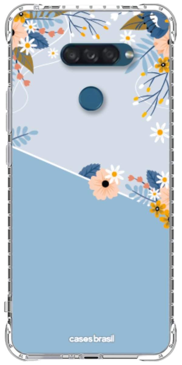 Capinha para Celular Ramo de Flores Azul