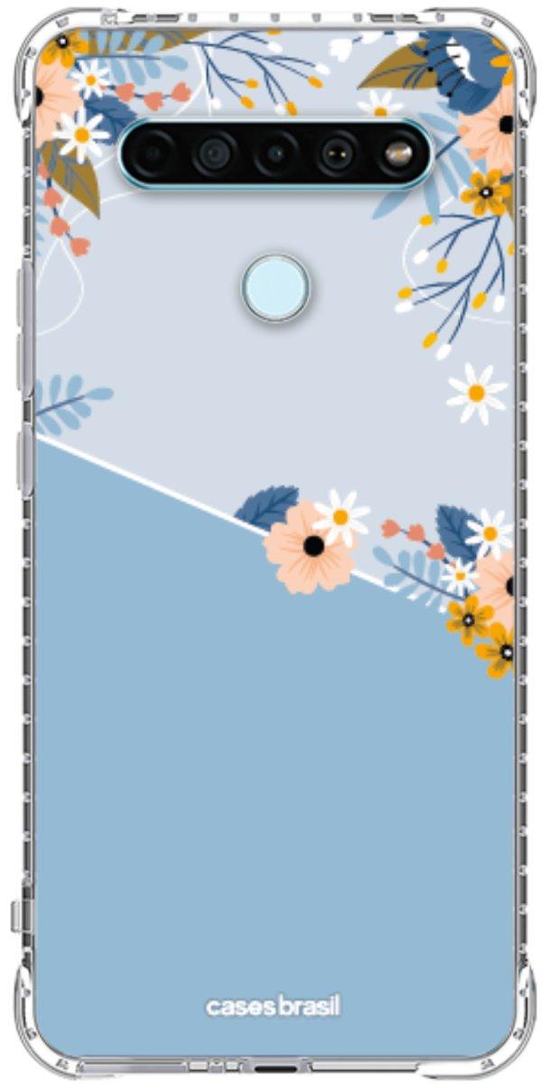 Capinha para Celular Ramo de Flores Azul