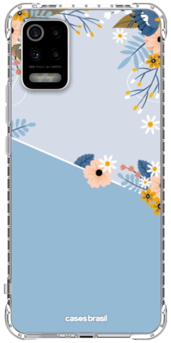 Capinha para Celular Ramo de Flores Azul