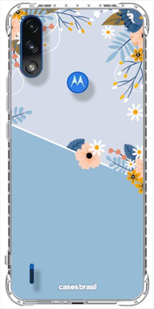 Capinha para Celular Ramo de Flores Azul