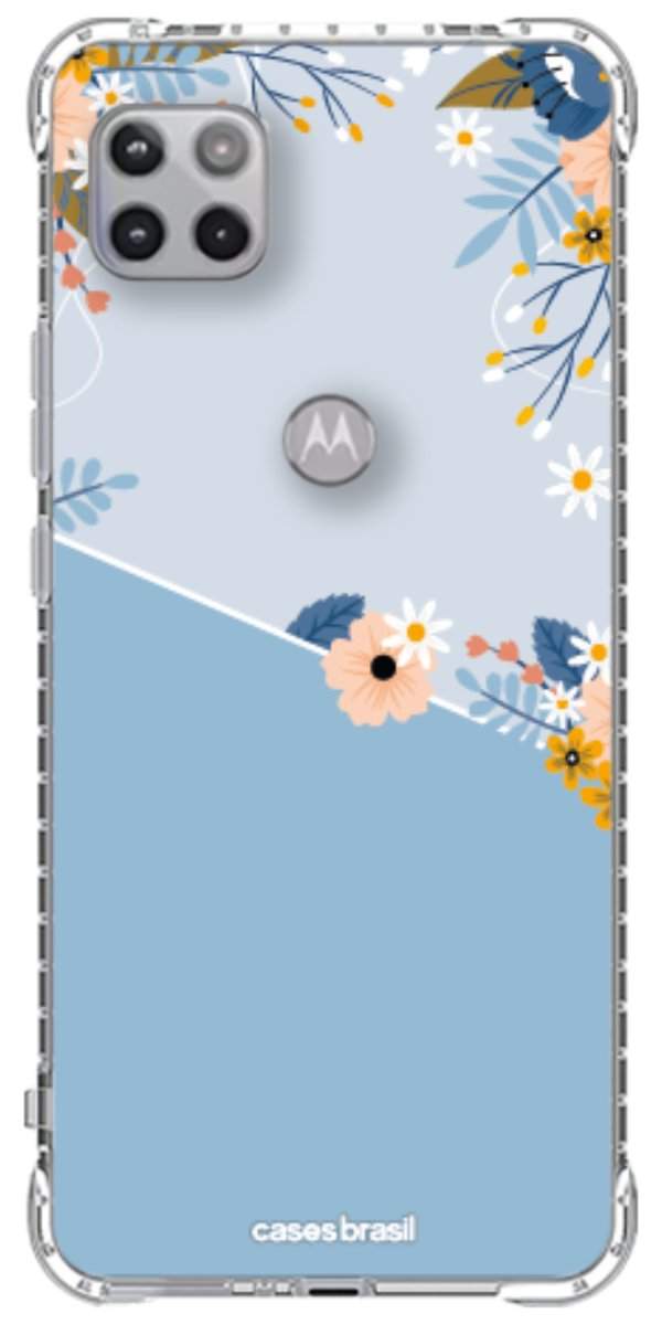 Capinha para Celular Ramo de Flores Azul