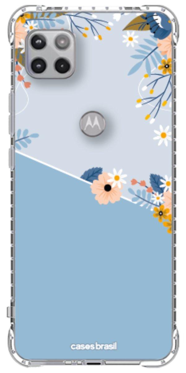 Capinha para Celular Ramo de Flores Azul