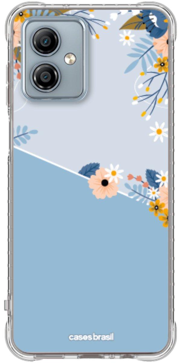 Capinha para Celular Ramo de Flores Azul