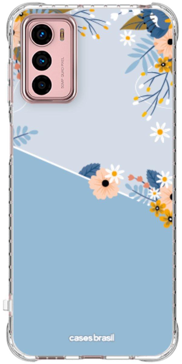 Capinha para Celular Ramo de Flores Azul