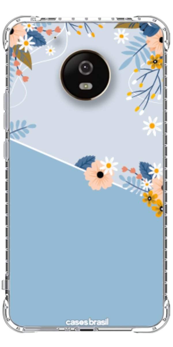 Capinha para Celular Ramo de Flores Azul