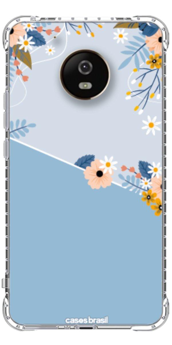 Capinha para Celular Ramo de Flores Azul