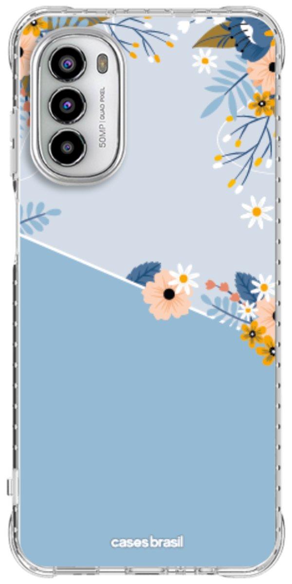 Capinha para Celular Ramo de Flores Azul