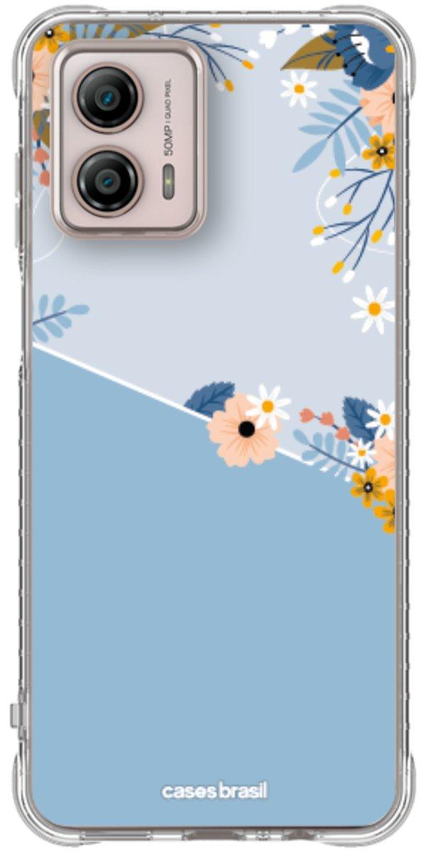 Capinha para Celular Ramo de Flores Azul