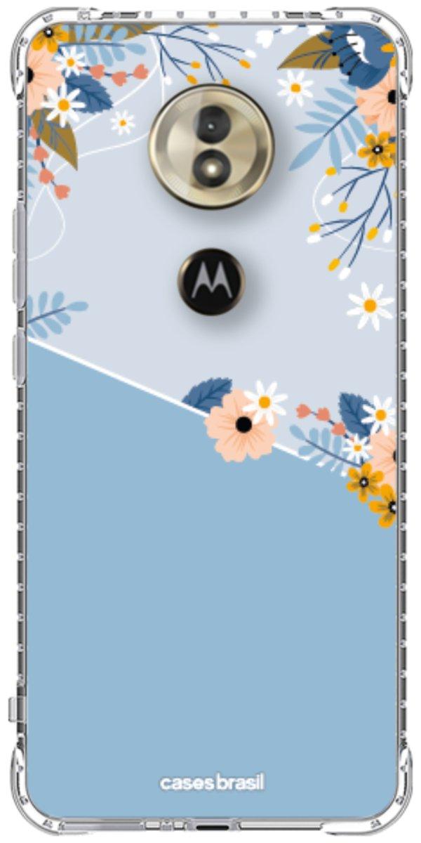 Capinha para Celular Ramo de Flores Azul