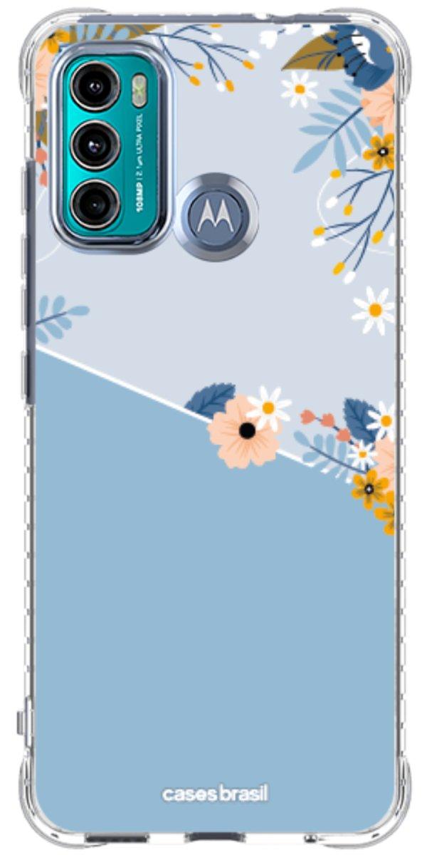Capinha para Celular Ramo de Flores Azul