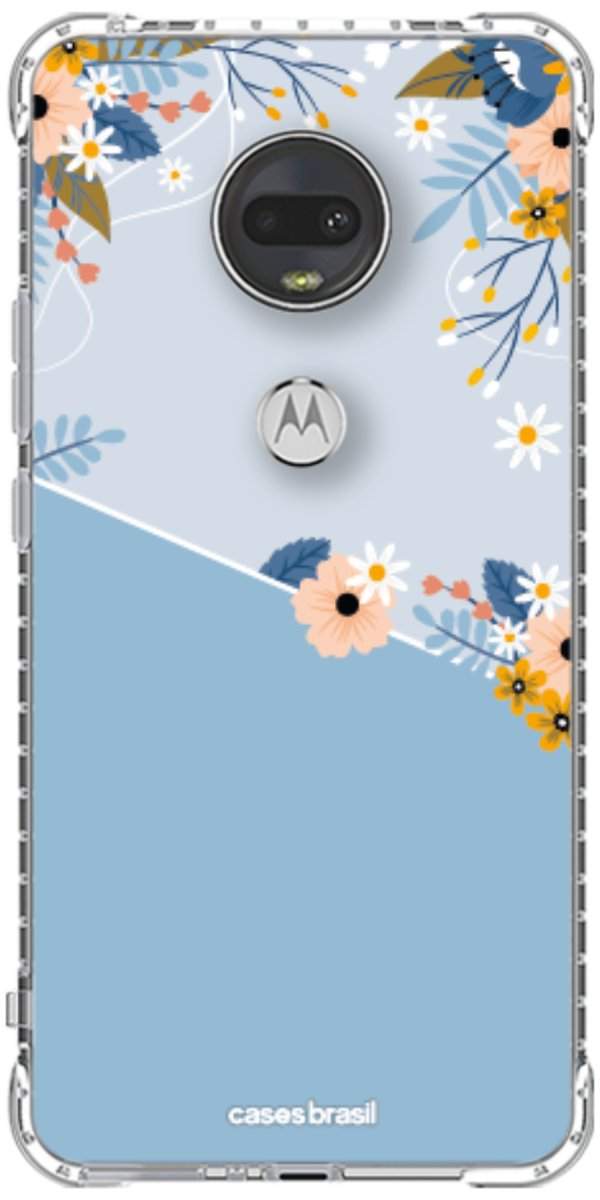 Capinha para Celular Ramo de Flores Azul