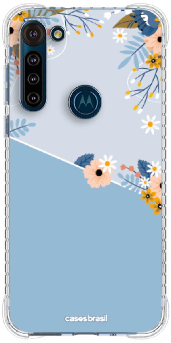 Capinha para Celular Ramo de Flores Azul