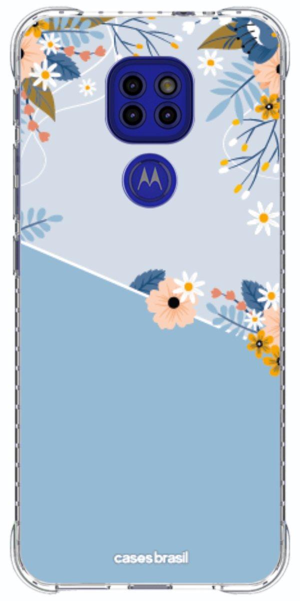 Capinha para Celular Ramo de Flores Azul