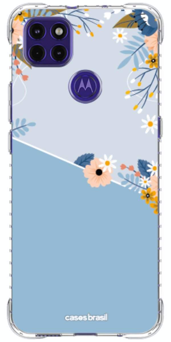 Capinha para Celular Ramo de Flores Azul