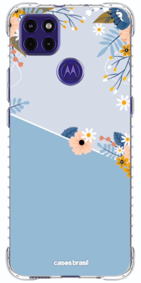 Capinha para Celular Ramo de Flores Azul
