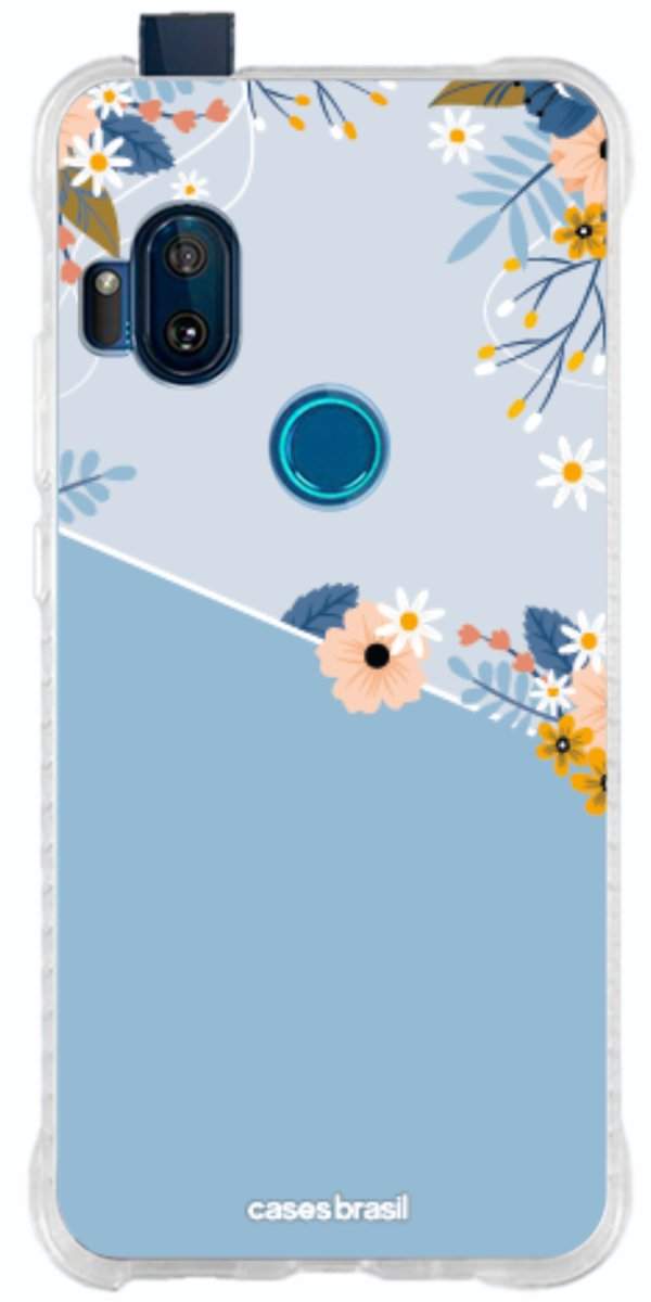 Capinha para Celular Ramo de Flores Azul