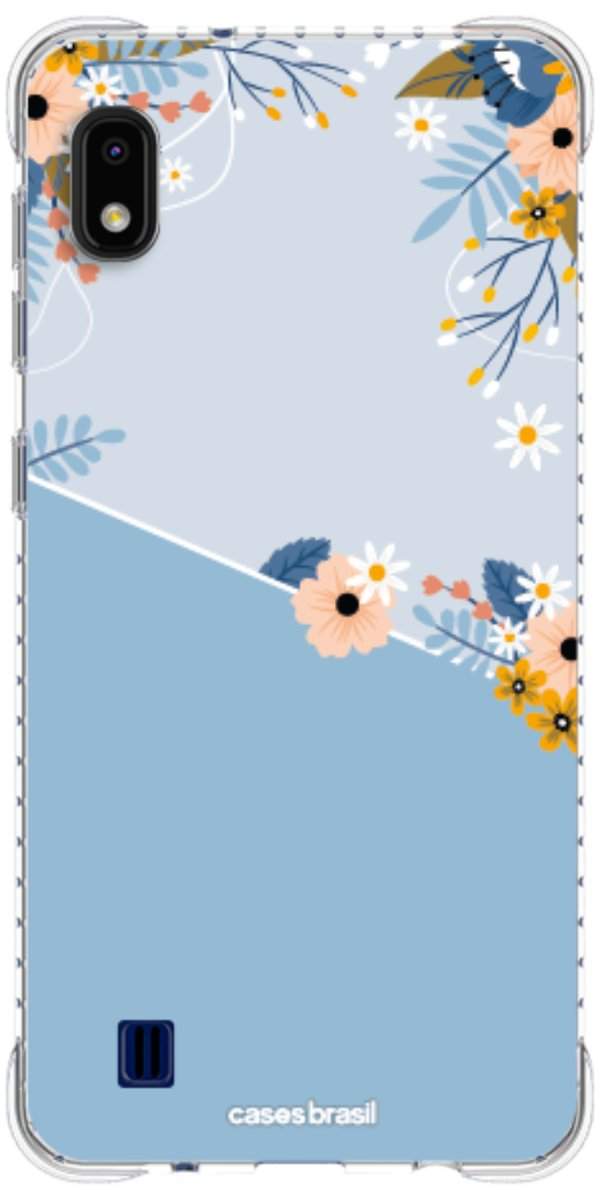 Capinha para Celular Ramo de Flores Azul