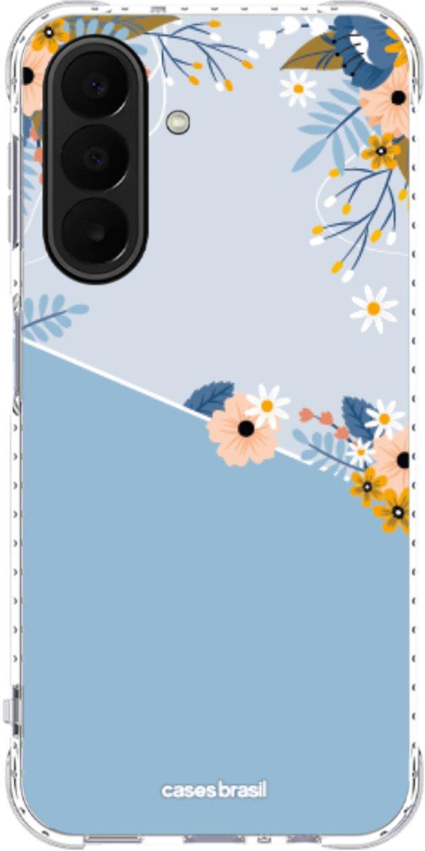 Capinha para Celular Ramo de Flores Azul