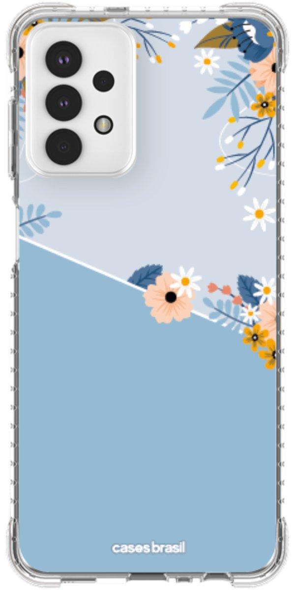Capinha para Celular Ramo de Flores Azul