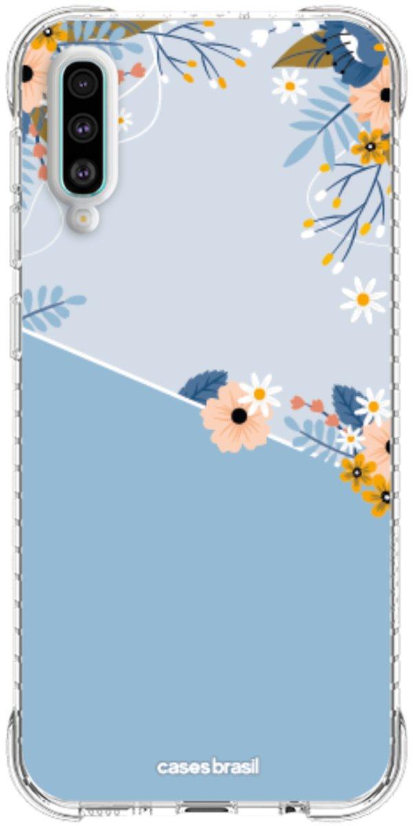 Capinha para Celular Ramo de Flores Azul