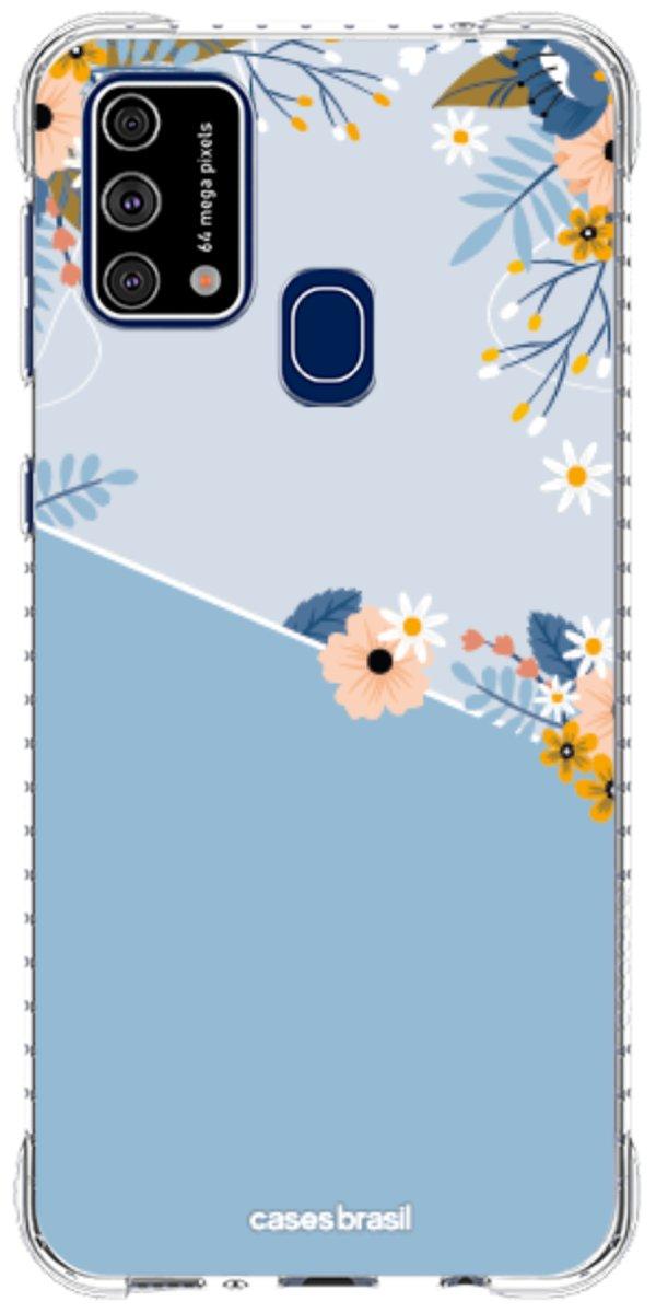 Capinha para Celular Ramo de Flores Azul