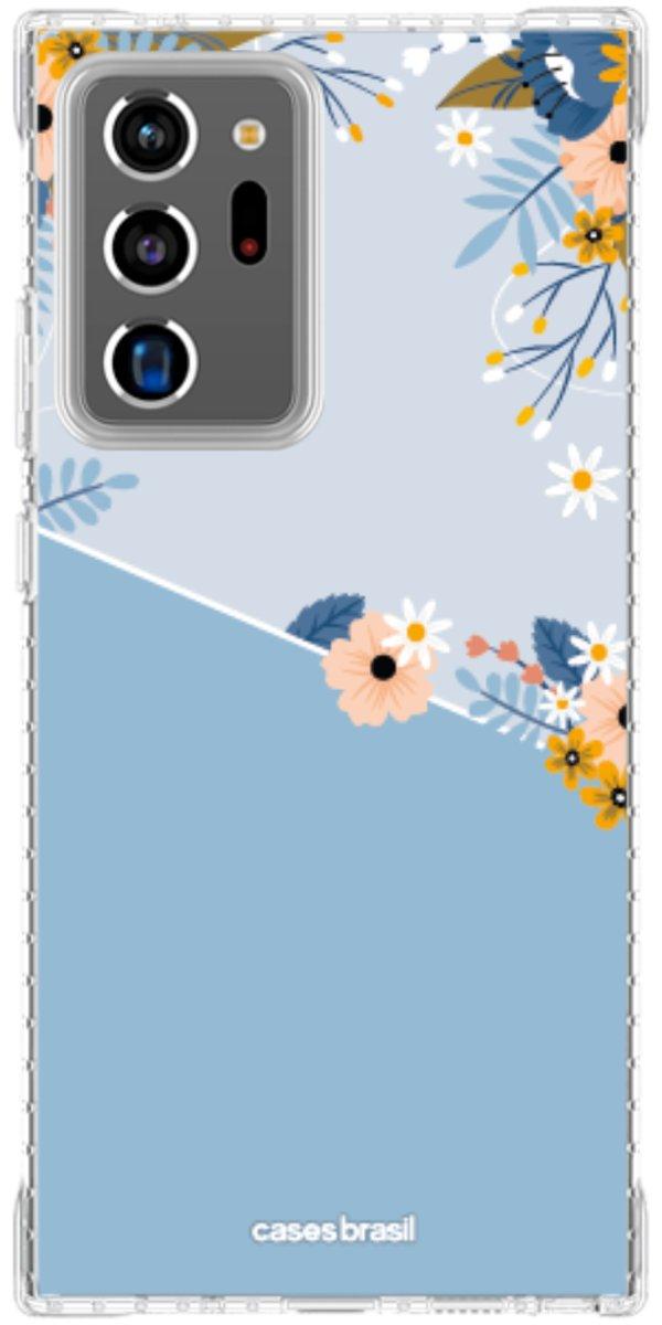 Capinha para Celular Ramo de Flores Azul