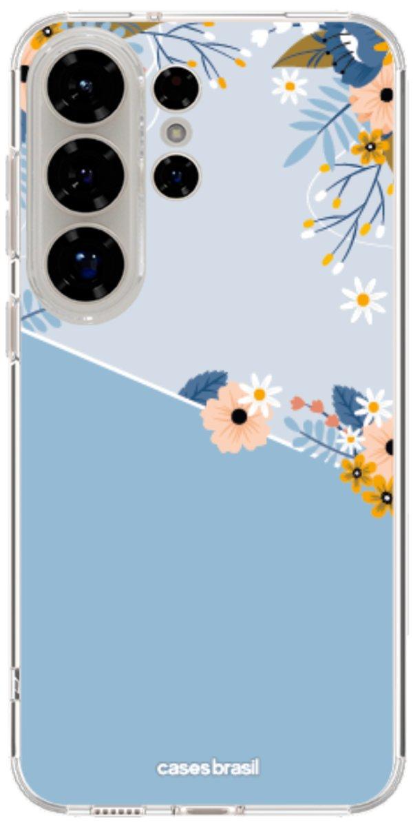 Capinha para Celular Ramo de Flores Azul