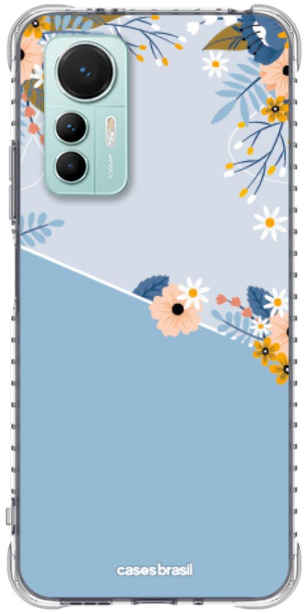 Capinha para Celular Ramo de Flores Azul