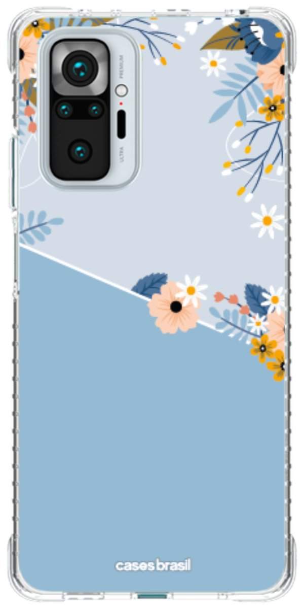 Capinha para Celular Ramo de Flores Azul
