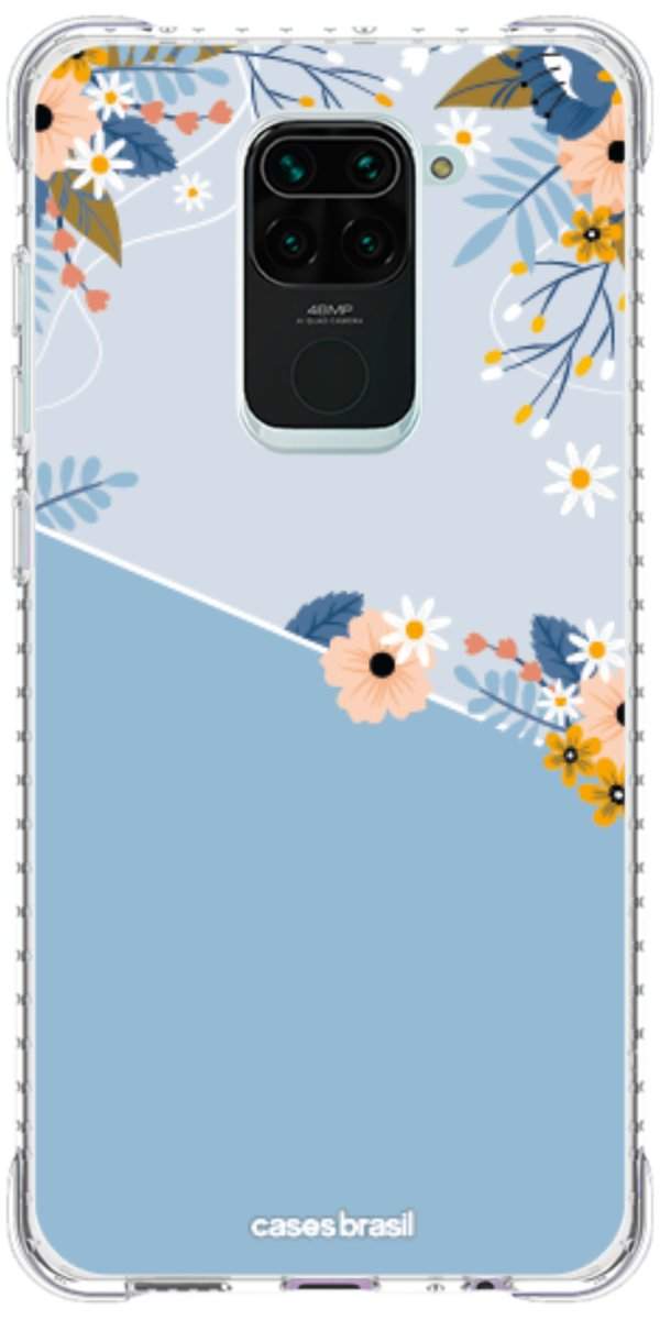 Capinha para Celular Ramo de Flores Azul