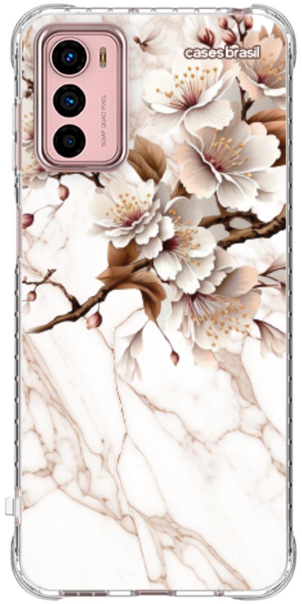 Capinha para Celular Mármore Sépia Floral