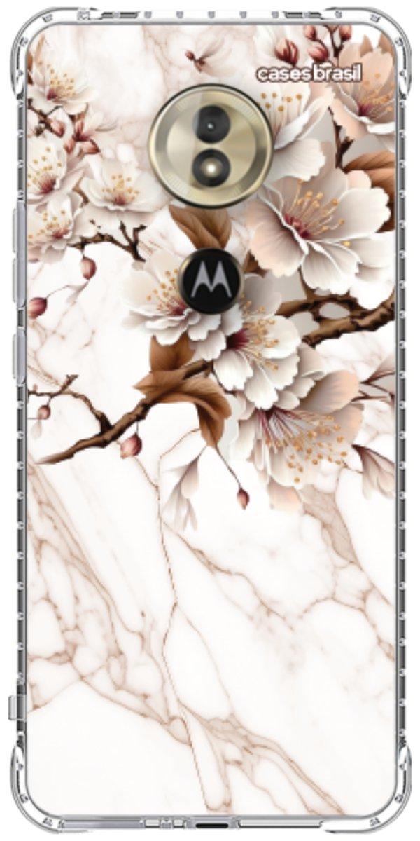 Capinha para Celular Mármore Sépia Floral