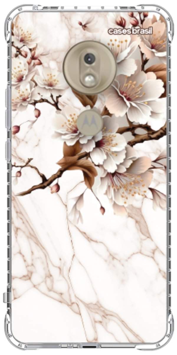 Capinha para Celular Mármore Sépia Floral
