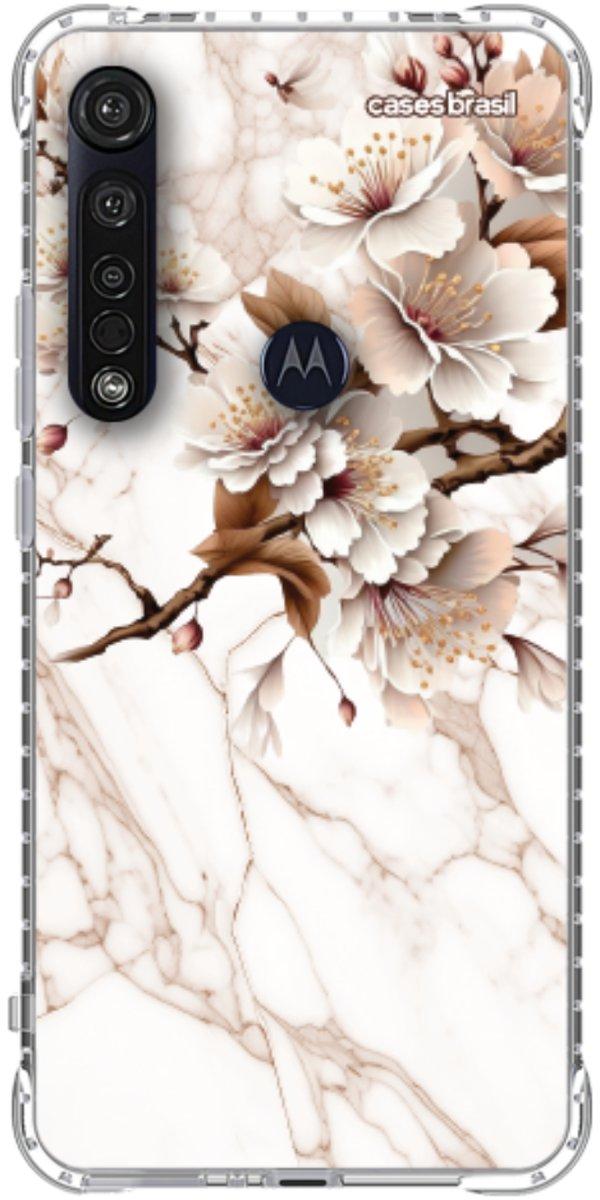 Capinha para Celular Mármore Sépia Floral