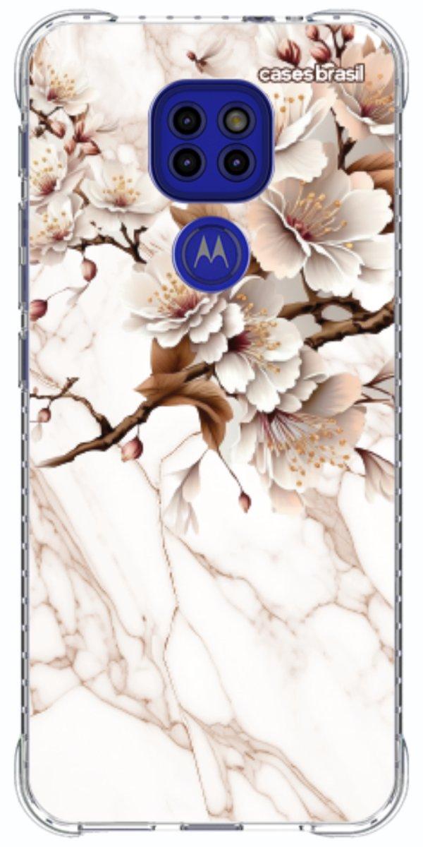 Capinha para Celular Mármore Sépia Floral