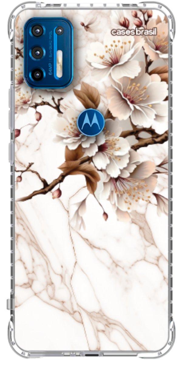 Capinha para Celular Mármore Sépia Floral