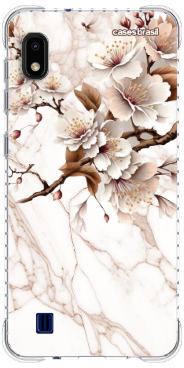 Capinha para Celular Mármore Sépia Floral