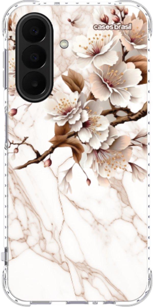 Capinha para Celular Mármore Sépia Floral