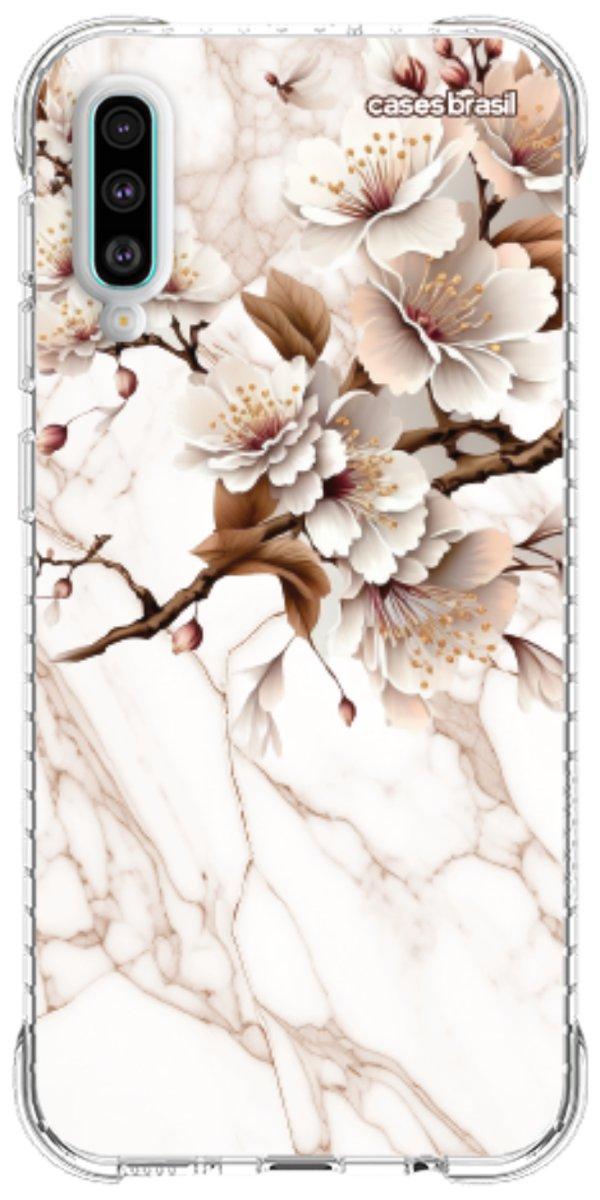 Capinha para Celular Mármore Sépia Floral