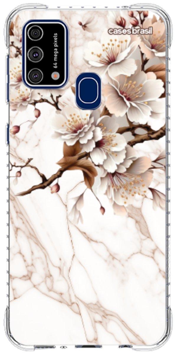 Capinha para Celular Mármore Sépia Floral