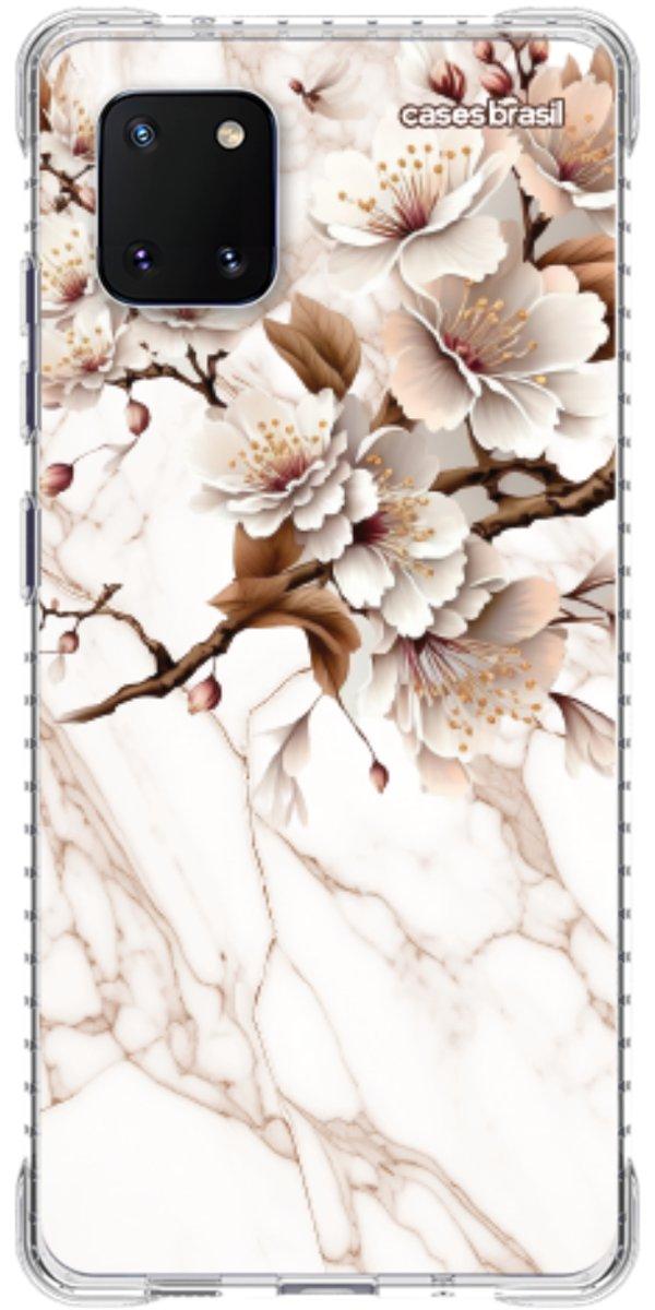 Capinha para Celular Mármore Sépia Floral