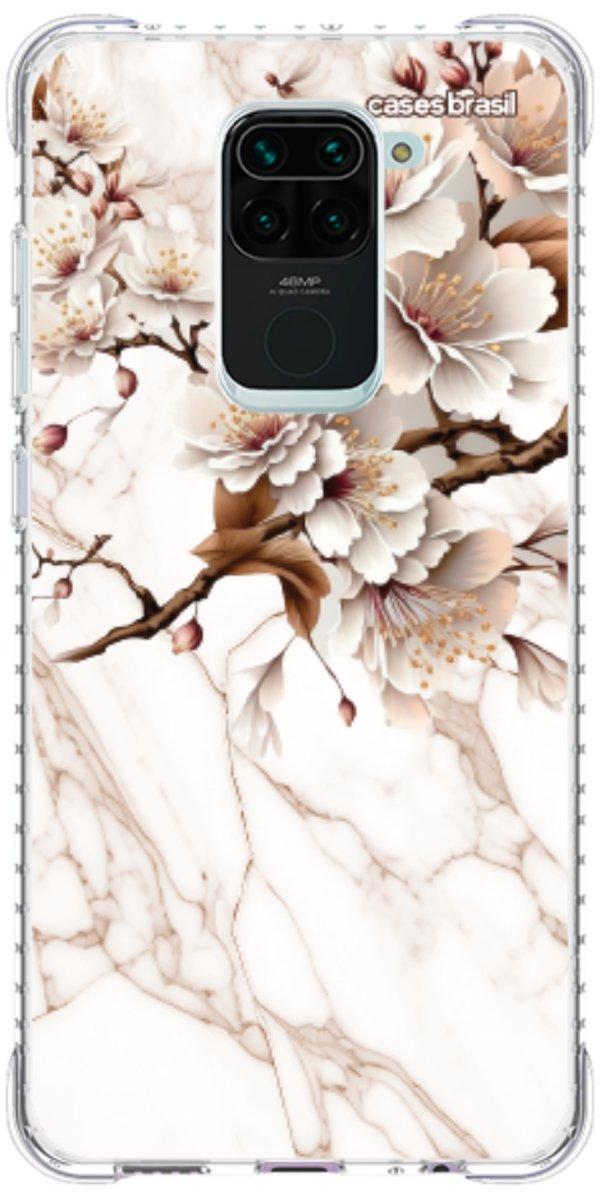 Capinha para Celular Mármore Sépia Floral