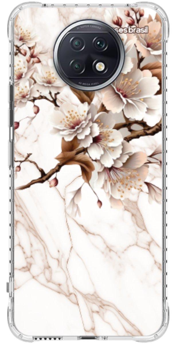 Capinha para Celular Mármore Sépia Floral
